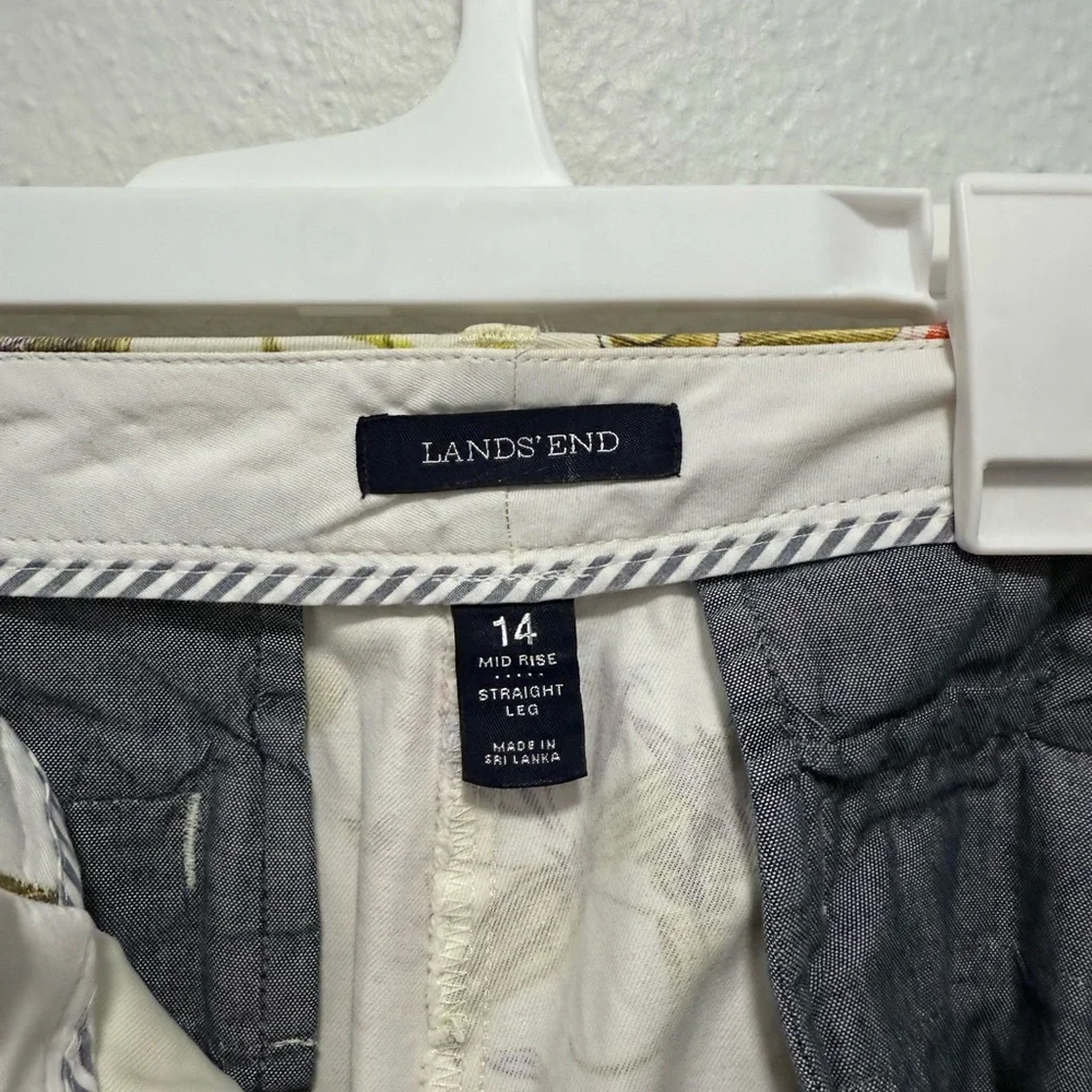 Lands End Floral Print Pants Size 14 - Picture 3 of 3